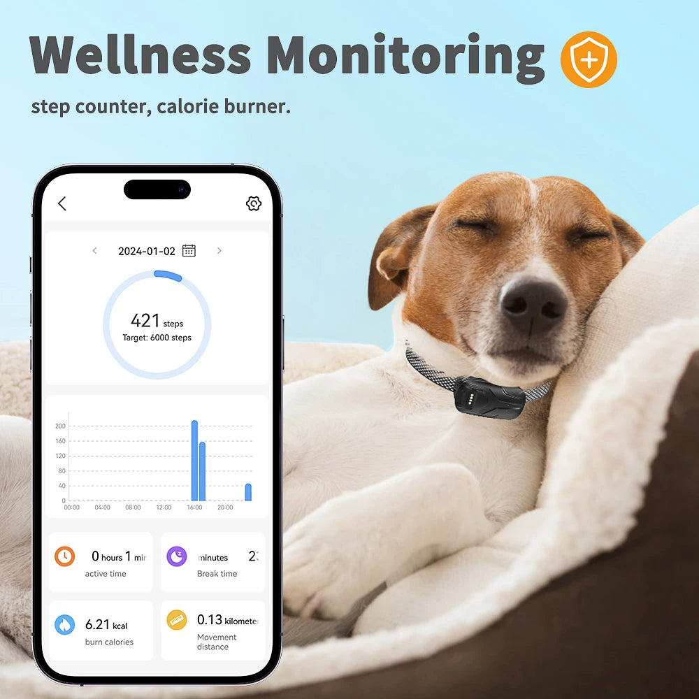 Tize 4G Smart GPS Activity Tracker Dog Collar - Real-Time