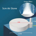 Round Aquarium Air Stone Disk (35–100mm, Fine Bubbles, 1–2 Pack)