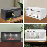 Large Reptile Terrarium — 80×40×40cm Habitat with Digital Thermostat & Sliding Glass Door