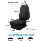 Waterproof Dog Car Seat Mat (Non-Slip, Front & Rear, Universal Fit)