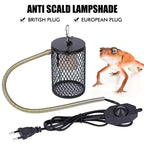 Reptile Heat Lamp Guard — Anti-Scalding Ceramic Lampshade Set, 220V