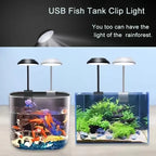 USB LED Aquarium Clip Lamp (5V, 5W/7W, Flexible Neck, Fish Tank Light)
