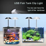 USB LED Aquarium Clip Lamp (5V, 5W/7W, Flexible Neck, Fish Tank Light)