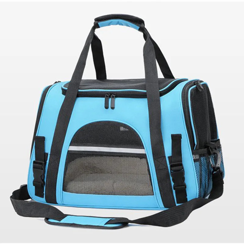 Portable Breathable Handheld Foldable Pet Travel Bag & Car Carrier for Small Dogs & Cats