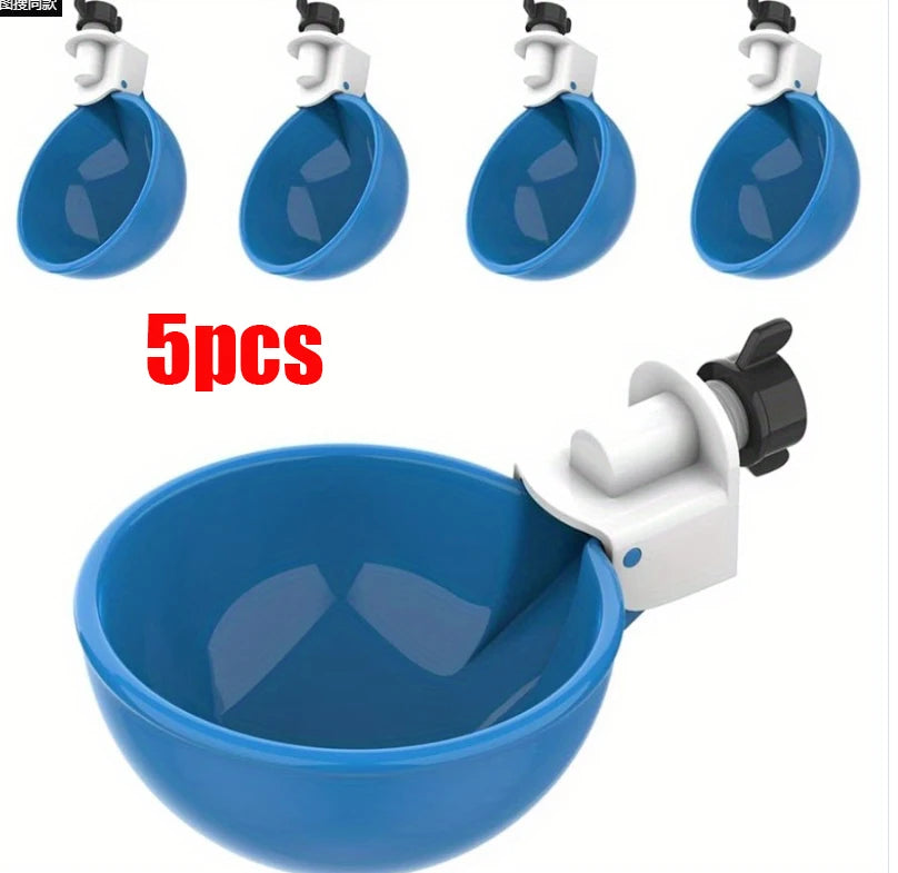 Automatic Poultry Water Cups — Leakproof Hanging Drinker Set