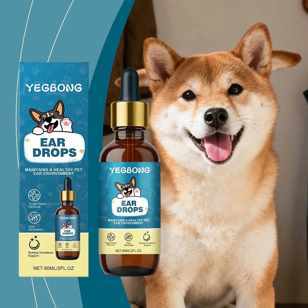 Soothing Ear Itch Relief Drops for Dogs — Gentle Nourishing Cleaner, 60ml