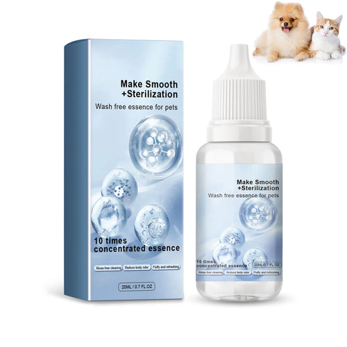 Leave-In Pet Grooming Serum — No-Rinse Deodorizing Formula for Cats & Dogs