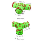 Christmas Cat Tunnel Toy — Foldable Crinkle Play Tube