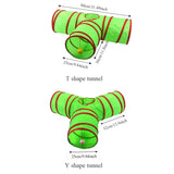 Christmas Cat Tunnel Toy — Foldable Crinkle Play Tube