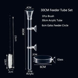 Acrylic Aquarium Shrimp Feeding Dish & Tube (Transparent, Snail & Shrimp)