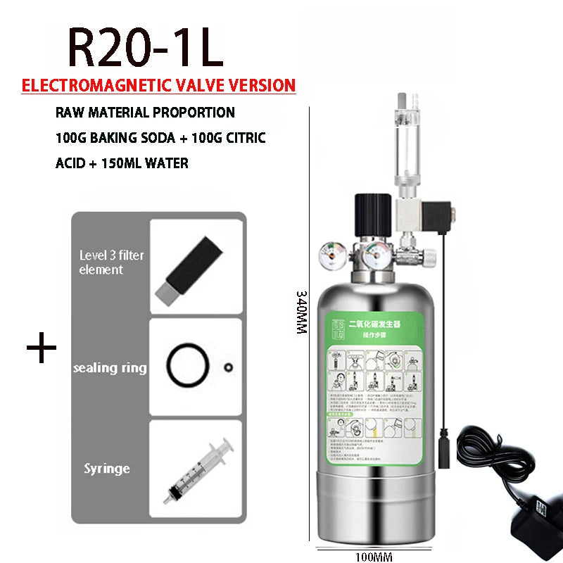 DIY Stainless Steel Aquarium CO2 Generator System Kit