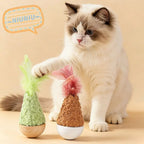 Feather Tumbler Wobbler Cat Toy — Self-Righting Solo Play Teaser