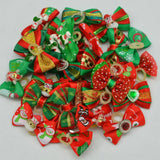 Christmas Pet Hair Bows 10-Pack (Holiday Party Accessories)
