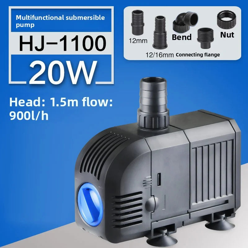 HJ Series Submersible Fountain Pump (500–3000L/H, Adjustable Flow)