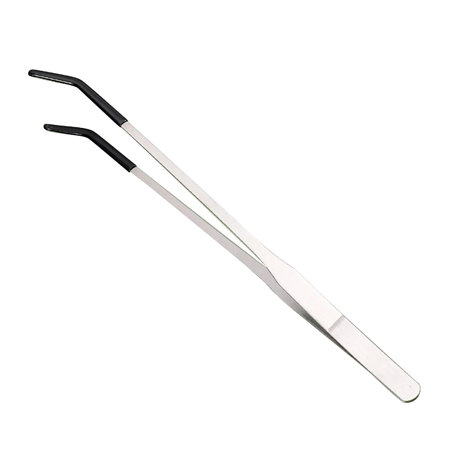 Stainless Steel Reptile Feeding Tongs — Rubber-Tip Tweezers for Safe Hand-Feeding