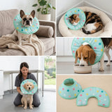 Soft Pet Recovery Collar Ring (Flexible, Anti-Lick, Polka Dot, Padded)