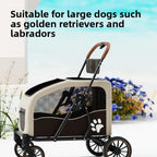 Multi-Function Foldable Pet Stroller for Senior, Medium & Large Dogs — Portable Outdoor Travel Trolley