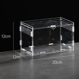 Clear Acrylic Reptile Habitat — Anti-Escape Breeding Box for Chameleons & Spiders
