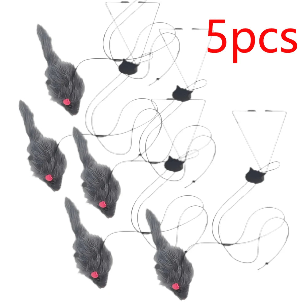 Retractable Hanging Mouse Cat Toy (Multipack)