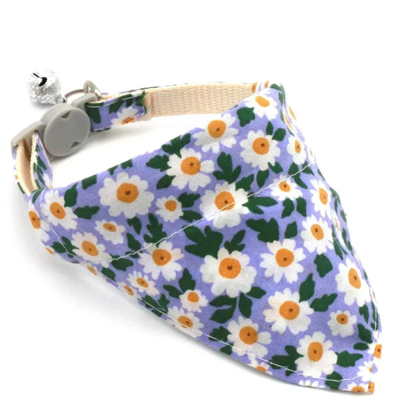 Daisy Flower Bandana Collar for Pets