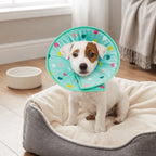 Sponge Padded Pet Recovery Ring (Polka Dot, Anti-Lick, Flexible Frame)