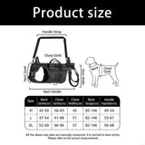 Full Support Dog Wheelchair Harness (Waterproof, D-Ring Attachments, Adjustable)