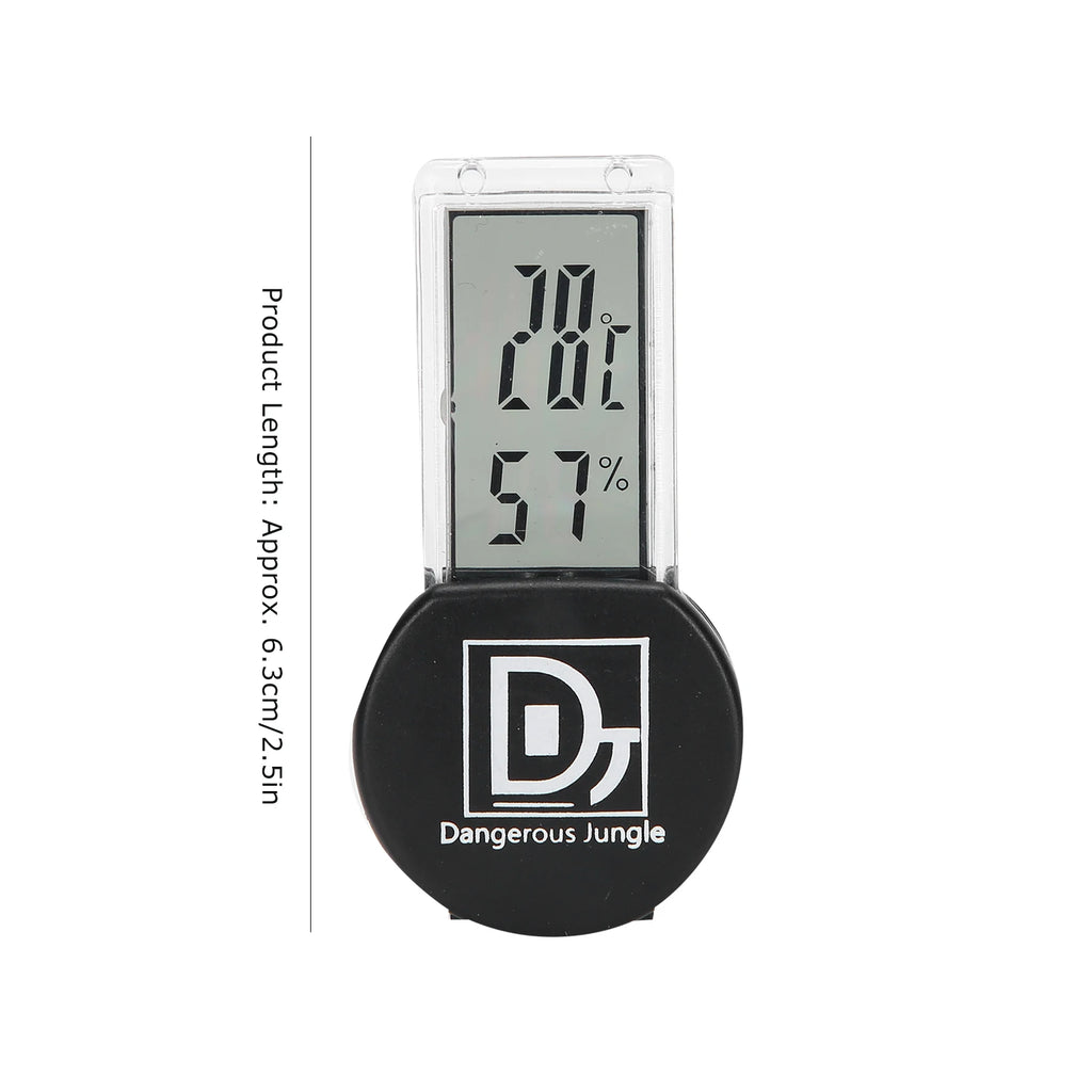 Digital Reptile Thermometer-Hygrometer — Waterproof Suction-Mount Gauge
