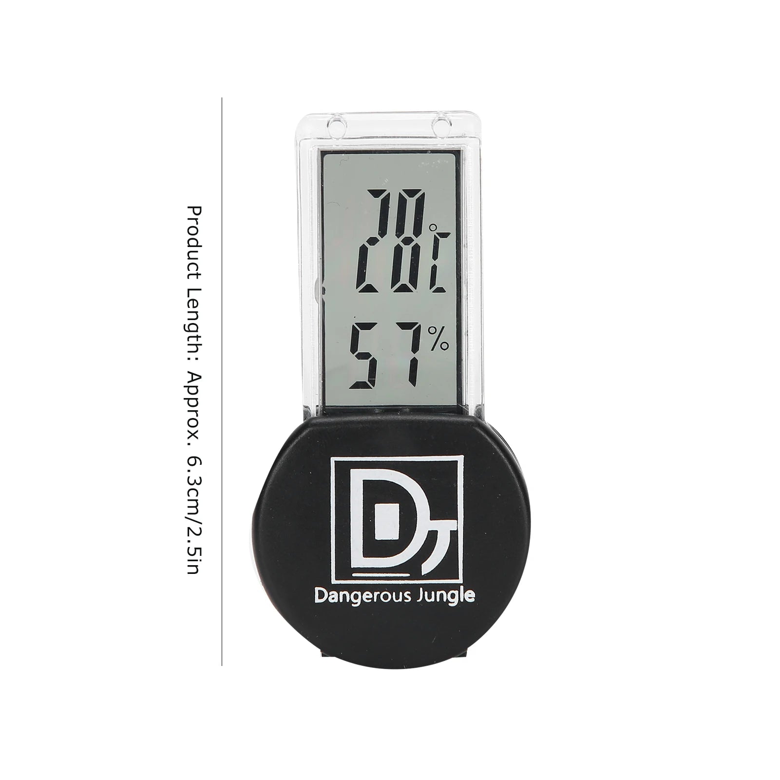 Digital Reptile Thermometer-Hygrometer — Waterproof Suction-Mount Gauge