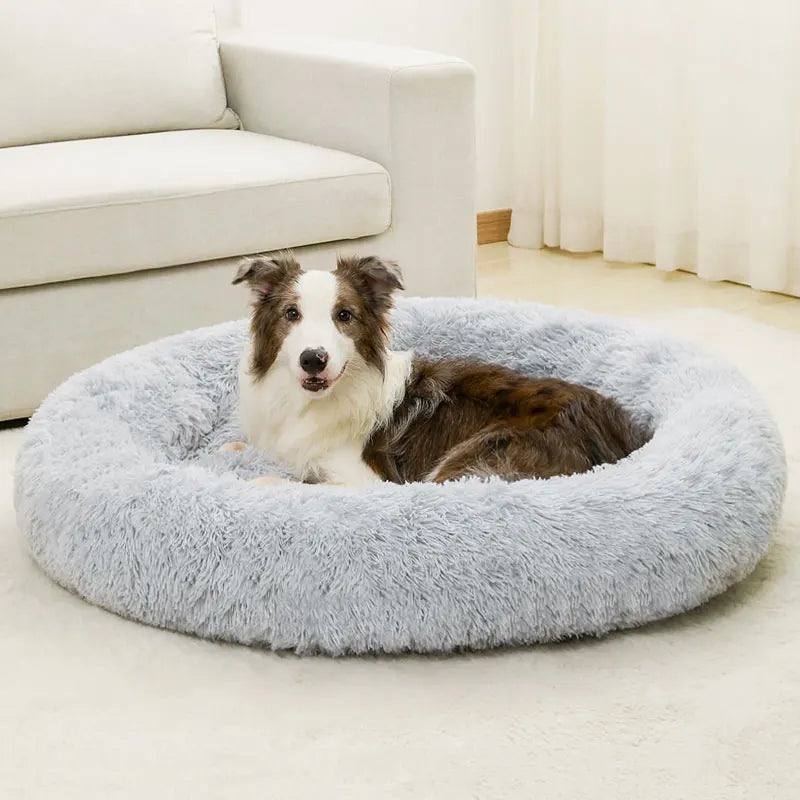 Long Plush Pet Sleeping Basket