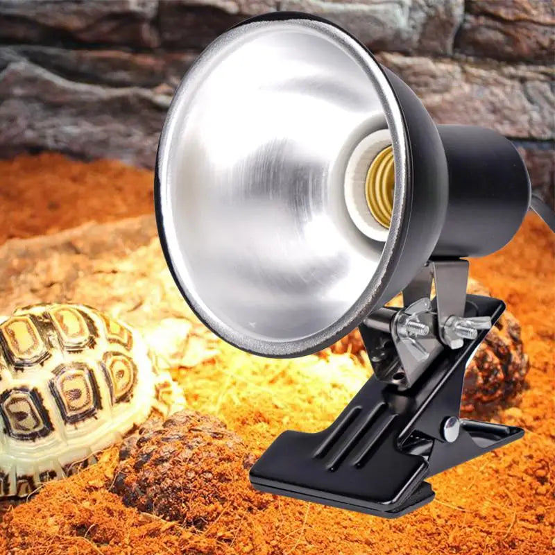 Clip-On Reptile Lamp Holder — Adjustable E27 Basking Fixture