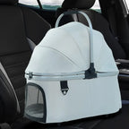 Lightweight High-View Pet Stroller with Detachable Carrier for Cats & Dogs
