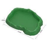 Rock-Design Reptile Feeder Bowl — Smooth-Edge Feeding & Water Basin