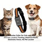IP67 Waterproof GPS Smart Collar for Cats & Dogs - No Subscription WiFi Real-Time Tracker