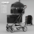 Double-Layer Foldable Lightweight Pet Stroller for Dogs & Cats — Portable Outdoor Travel Carriage