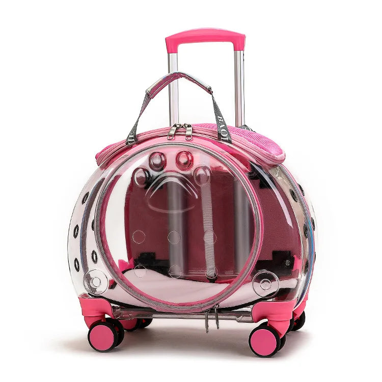 Transparent Space Capsule Pet Backpack Carrier — Large Capacity Multi-Purpose Outdoor Bag for Cats & Dogs