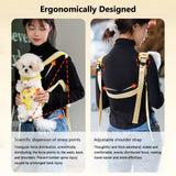 Four-Legged Pet Chest Carrier Bag (Double Shoulder, Adjustable, Comfortable)