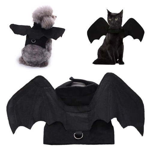 Bat Wings Harness Costume for Cats & Dogs (Holiday Party Cosplay)
