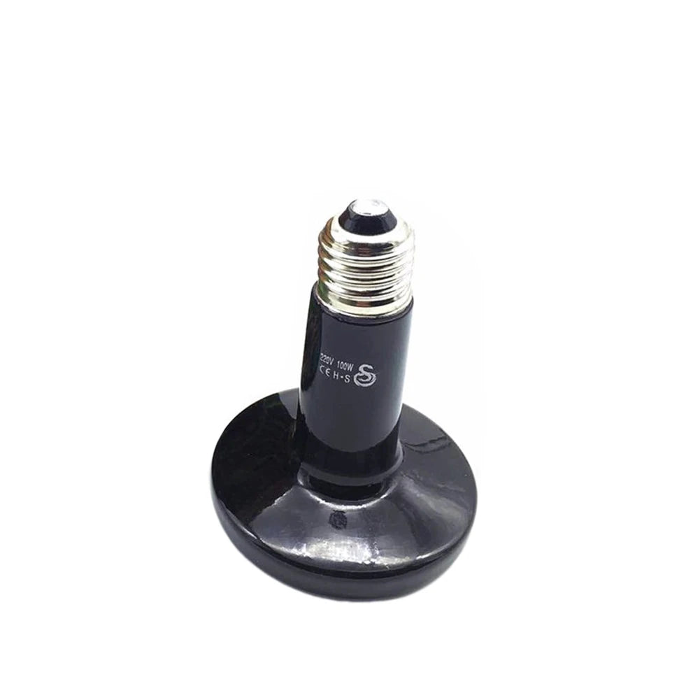 Ceramic Infrared Heat Lamp for Reptiles — No-Light Heating Bulb, E27, 25W-200W