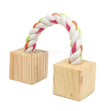 Natural Pine Chew Toys — Roller & Dumbbell Molar Toys for Small Pets