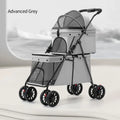 Foldable Lightweight Pet Stroller for Cats & Small Dogs with Safety Belt — Portable Outdoor Carrier