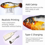 Electric Plush Wagging Fish Cat Toy — 3 Flapping Modes Tap-Activated Motion Sensor (1–3 Pack)