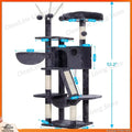 53in Cat Tree with Condo, Hammock & Scratching Post