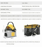 Double-Deck Shock-Absorbing Pet Stroller for Dogs & Cats — Durable Outdoor Multi-Pet Travel Carrier