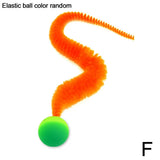 Fluffy Tail Bouncy Cat Teaser Ball — Elastic Bounce Mimics Prey