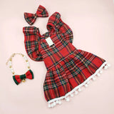 Christmas Checker Dog Dress (Winter Skirt Cosplay Outfit)