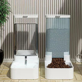 Transparent Gravity Pet Feeder & Water Bowl Set (High Capacity, Cats & Dogs)