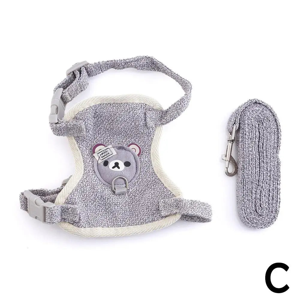 Bunny-Style Cat Harness & Leash Set — Escape-Proof Vest for Outdoor Walking