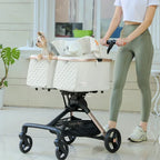 Portable Folding Double-Decker Pet Stroller for Dogs & Cats — Multi-Function Outdoor Mobile Travel Cart