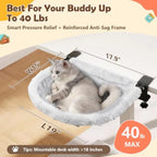 Cat Desk Hammock Bed with Faux Rabbit Fur, 19x15in