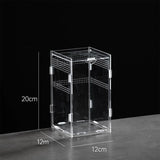 Clear Acrylic Reptile Breeding Box — Ventilated Habitat, Multiple Sizes